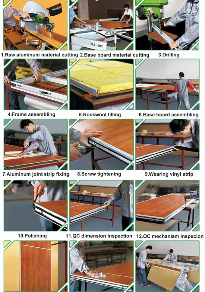 La preuve saine fonctionnelle acoustique moderne divise le remplissage 55 Kg/M3 de Rockwool