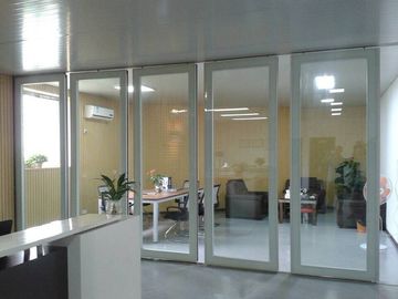 Diviseurs de pièce immaculés/cloison de séparation en aluminium en verre de glissement de cadre pour le bureau