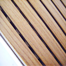 Panneaux de mur en bois cannelés de salle de conférence d'écran antibruit d'absorption saine