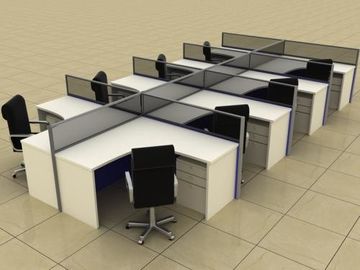 Séparations simples de meubles de bureau, meubles de poste de travail d'ordinateur de lieu de réunion