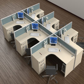 Poste de travail modulaire flexible de bureau de Seater de la position libre 8 pour le personnel ISO9001