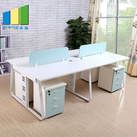 Les séparations modernes de meubles de bureau avec la jambe en acier/unité centrale ajournent la surface