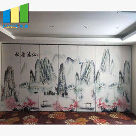 Cloison de séparation non-tissée mobile de peinture de paysage de Hall de banquet démontable