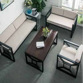 Sofa durable de meubles de bureau de tissu avec des jambes d'acier inoxydable pour l'aire de repos