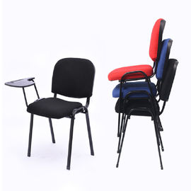 Chaise ergonomique bleue de bureau, lieu de réunion ou chaises de visite de pièce sans roues