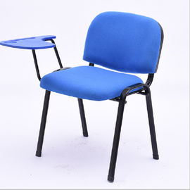 Chaise ergonomique bleue de bureau, lieu de réunion ou chaises de visite de pièce sans roues