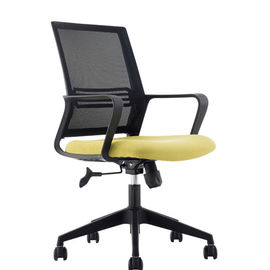Chaise en nylon de maille de noir moderne de personnel, mi chaises pivotantes de meubles de bureau arrière