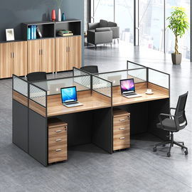 Façonnez le bureau en bois de poste de travail de séparations de meubles de bureau de compartiments/4 personnes