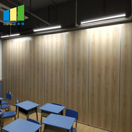 Installation facile coulissante en bois d'isolation phonique élevée de séparation de porte de pliage de salle de conférence de restaurant