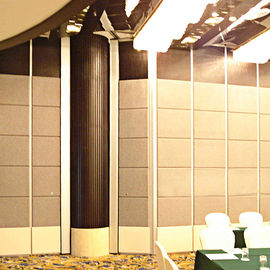 Cloison de séparation ignifuge de tissu de finition de fibre acoustique démontable mobile d'exposition pour l'hôtel