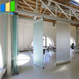 bureau mobile de mur de verre de 3 de m de taille cloisons de séparation glissant la porte de pliage en verre Frameless