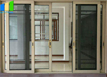 épaisseur de 50mm glissant la porte coulissante de porte coulissante de cloisons de séparation de voie insonorisée en verre en aluminium de plancher