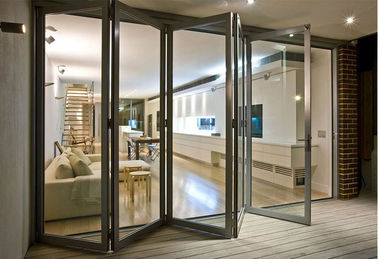 Portes en verre vitrées par double extérieur d'EBUNGE pliant la porte de séparation pour résidentiel ou commercial