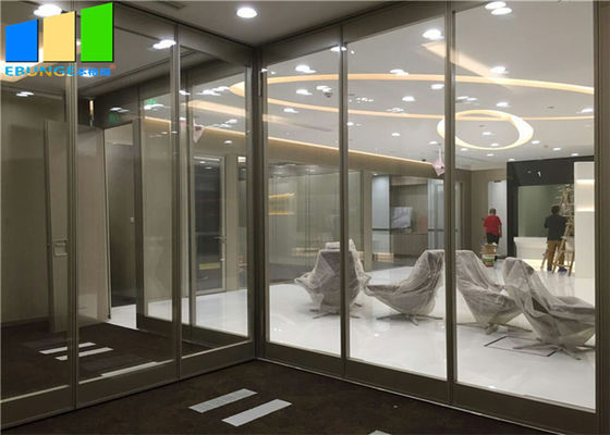 Séparation insonorisée en verre de cadre en aluminium modulaire en verre de séparation de bureau d'Ebunge pour des salles de bureau