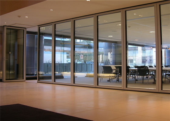 Le verre en aluminium de glissement de cadre de voie mobile de mur la cloison de séparation pour des salles de conférence