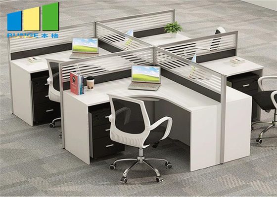Meubles de bureau modulaires de Cabinet de poste de travail de bureau de Tableau moderne de bureau de compartiment de Seat du message publicitaire 4