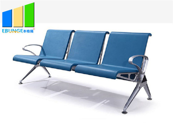 L'unité centrale bleue d'alliage d'aluminium garnissent en cuir 5 chaises de attente d'aéroport de banque de Seaters