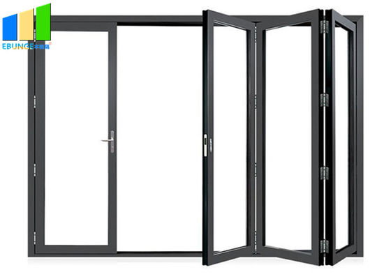 Portes de pliage en aluminium de verre trempé Bifold insonorisé de portes