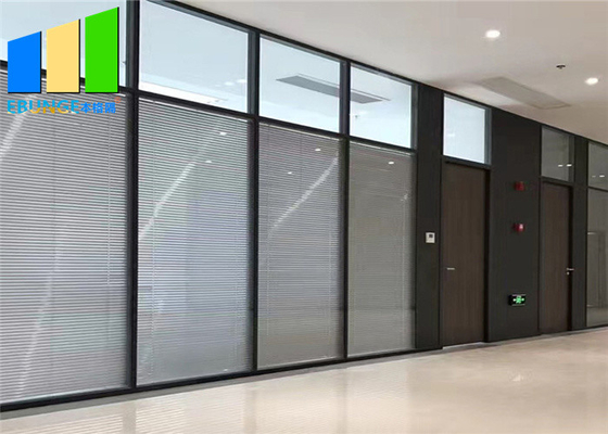 Le verre gâché en aluminium de bureau divisent les murs intérieurs commerciaux de bureau portable