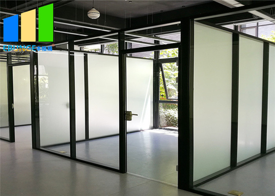 Le verre gâché en aluminium de bureau divisent les murs intérieurs commerciaux de bureau portable