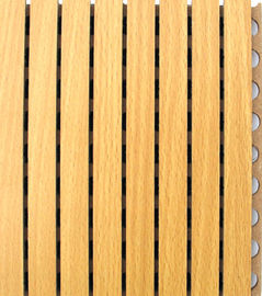 Panneaux de mur cannelés en bois intérieurs de PVC de plafonds de bruit d'écran antibruit
