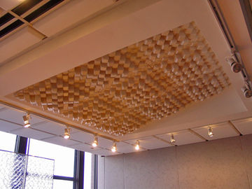 Le mur en bois de Qrd Ppaneling/diffuseur acoustique lambrisse le traitement carré de bord