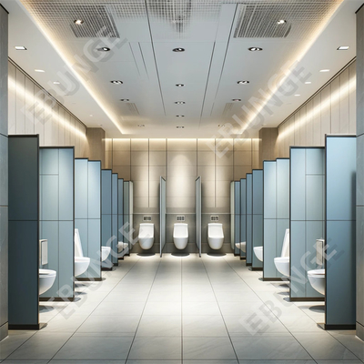 Parement de séparation de toilettes monté au sol avec résistance à l'eau et assortiment de couleurs