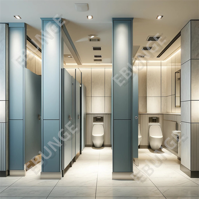 Parement de séparation de toilettes monté au sol avec résistance à l'eau et assortiment de couleurs