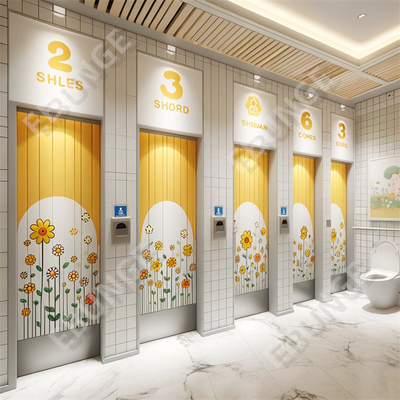 Cube de toilettes publiques modernes avec portes à charnière et installation facile