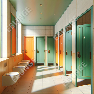 304 Cubicles de toilettes publiques en acier inoxydable faciles à installer