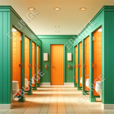 304 Cubicles de toilettes publiques en acier inoxydable faciles à installer