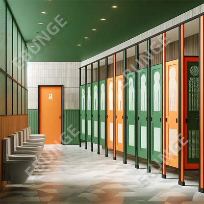 Parement de séparation de toilettes à haute résistance au feu avec différentes options de couleurs et résistance aux chocs