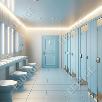 Parement de toilette résistant à l'eau noire Cubicle moderne pour toilettes publiques