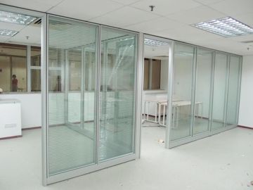Murs de verre coulissants ignifuges insonorisés de séparation de bureau avec le cadre en aluminium