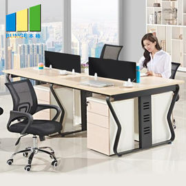 Façonnez les séparations de meubles de bureau/le Tableau poste de travail de bureau avec la jambe d'acier d'épaisseur de 1.5mm