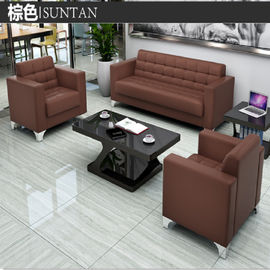 Chaise en cuir noire moderne exécutive de sofa de bureau ou d'hôtel élégante et supportable