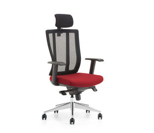 Chaise ergonomique rouge/de noir bureau avec des bras pour le centre d'appels 10 ans de garantie