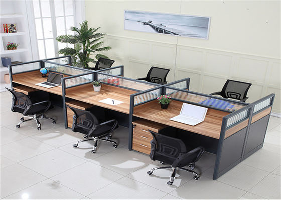 Type moderne poste de travail de bureau de Seater du tableau 4 de bureau de compartiment de Mesh Office Chair With Wheels de panneau de cpc
