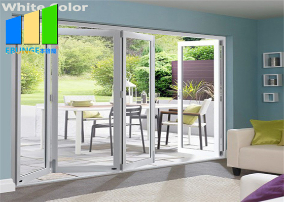 Porte en verre Bifold d'accordéon extérieur en aluminium standard de patio de l'Europe pour extérieur